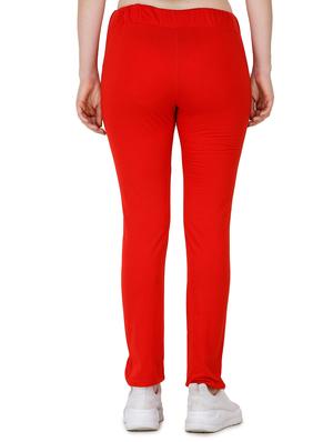 red cotton yoga pants track - 17168634 - Standard Image - 3