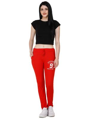 red cotton yoga pants track - 17168634 - Standard Image - 4