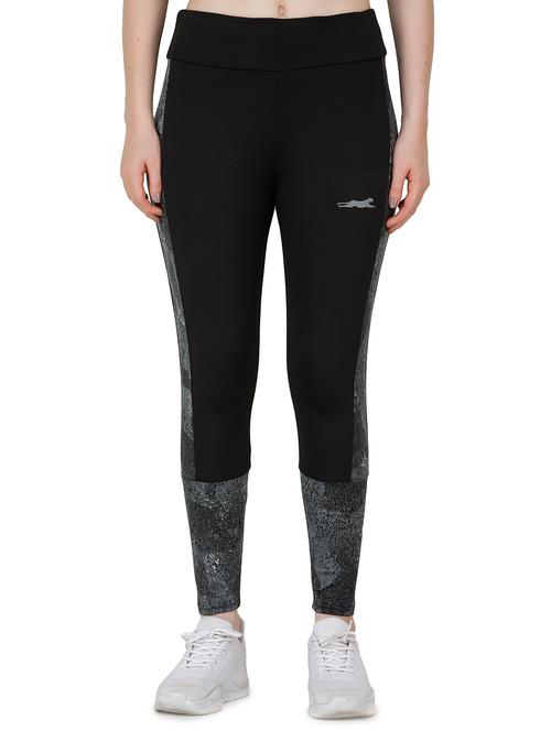 printed panel sports legging - 17168646 - Standard Image - 1