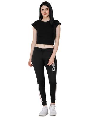 black lycra yoga pants track - 17168734 - Standard Image - 4