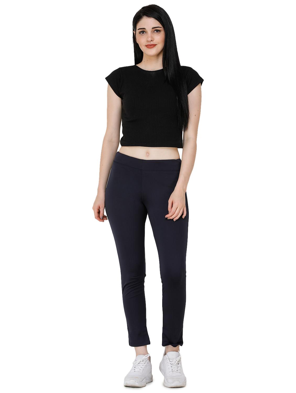 dark blue lycra yoga pants track - 17168747 - Zoom Image - 4