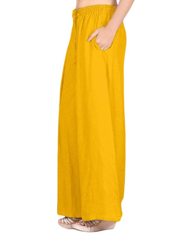 yellow rayon palazzos - 17168959 - Zoom Image - 2