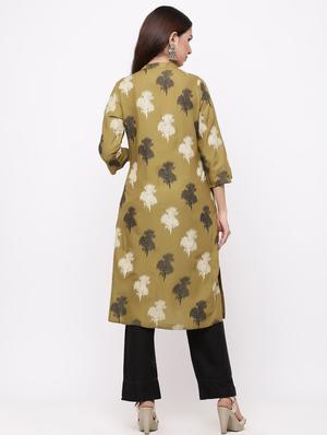 printed a-line kurta - 17168981 - Standard Image - 3