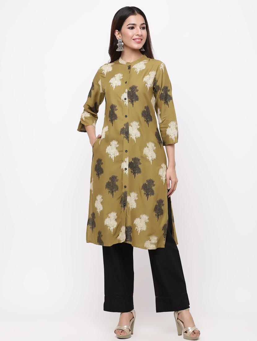 printed a-line kurta - 17168981 - Zoom Image - 1