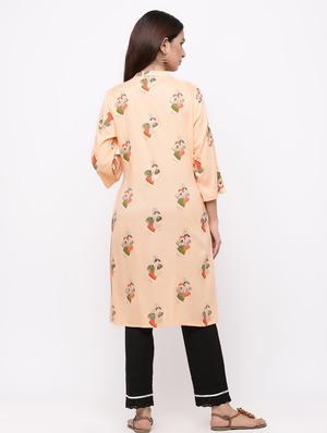 foil print a-line kurta - 17169007 - Standard Image - 3