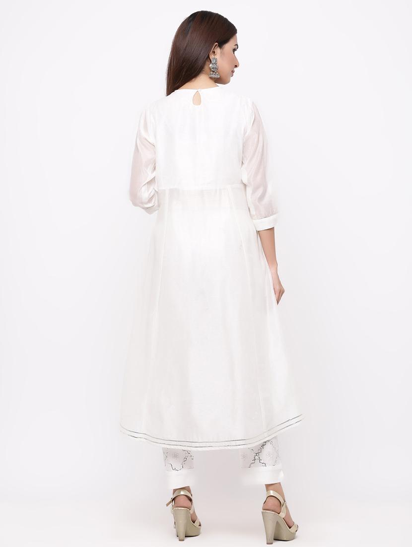 yoke mirror work a-line kurta - 17169025 - Zoom Image - 3