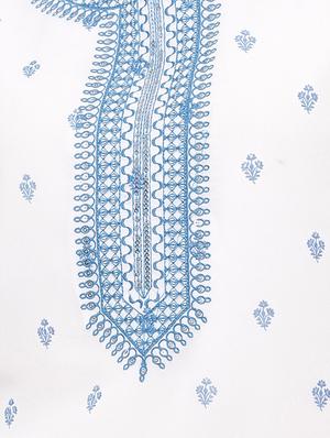 embroidered kurta with printed sharara & dupatta - 17169056 - Standard Image - 4
