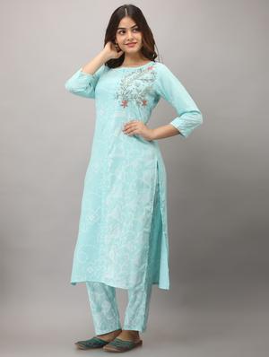 printed kurta pant set - 17169065 - Standard Image - 2