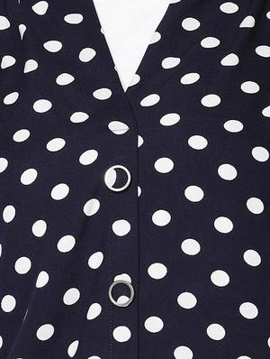 navy blue cotton regular top - 17169361 - Standard Image - 5