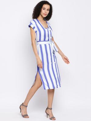 tie front striped dress - 17169571 - Standard Image - 3