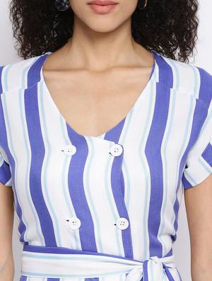 tie front striped dress - 17169571 - Standard Image - 5