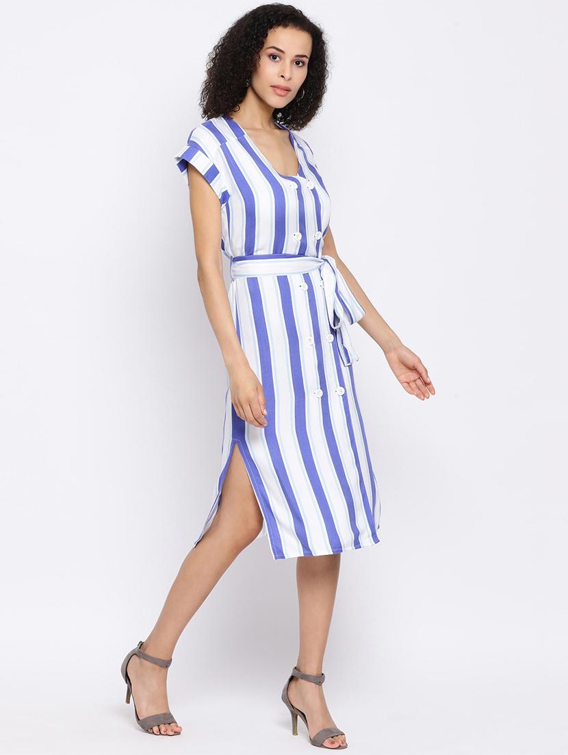 tie front striped dress - 17169571 - Zoom Image - 3