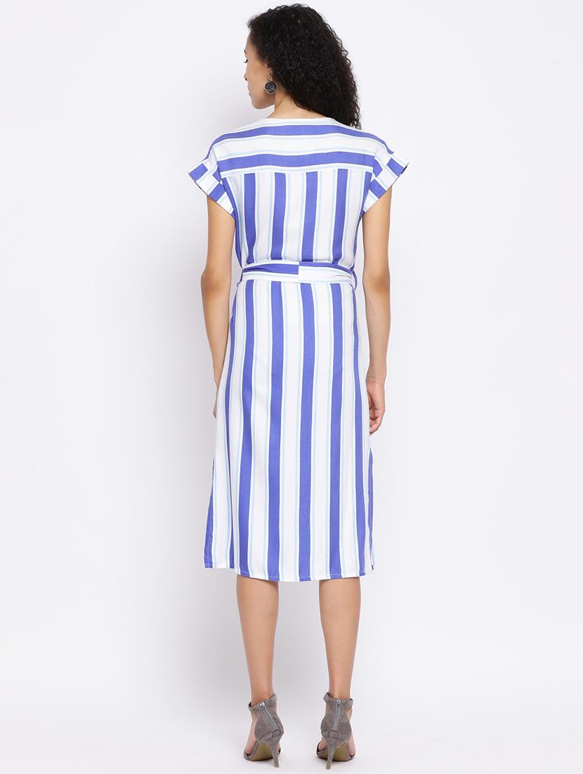tie front striped dress - 17169571 - Zoom Image - 4