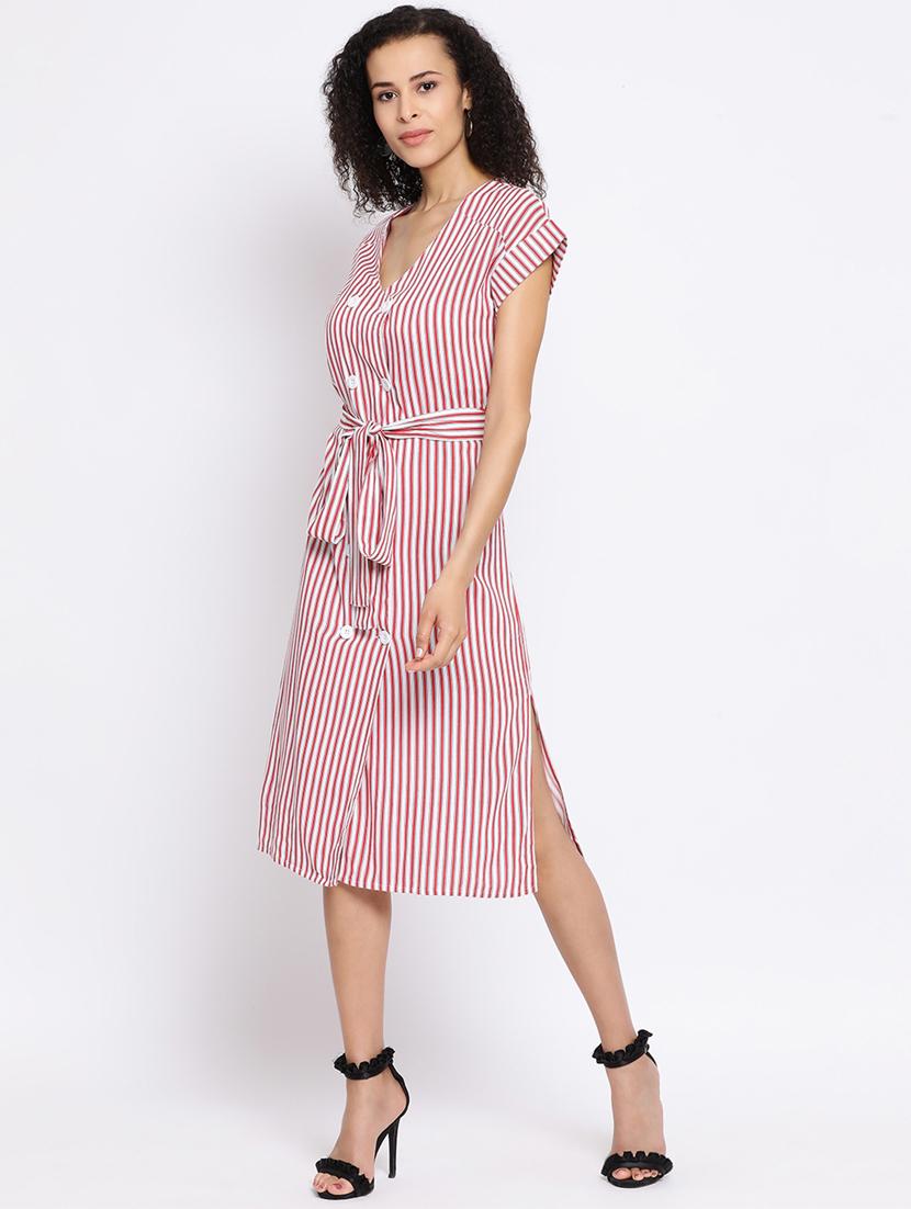 double breasted striped dress - 17169572 - Zoom Image - 3