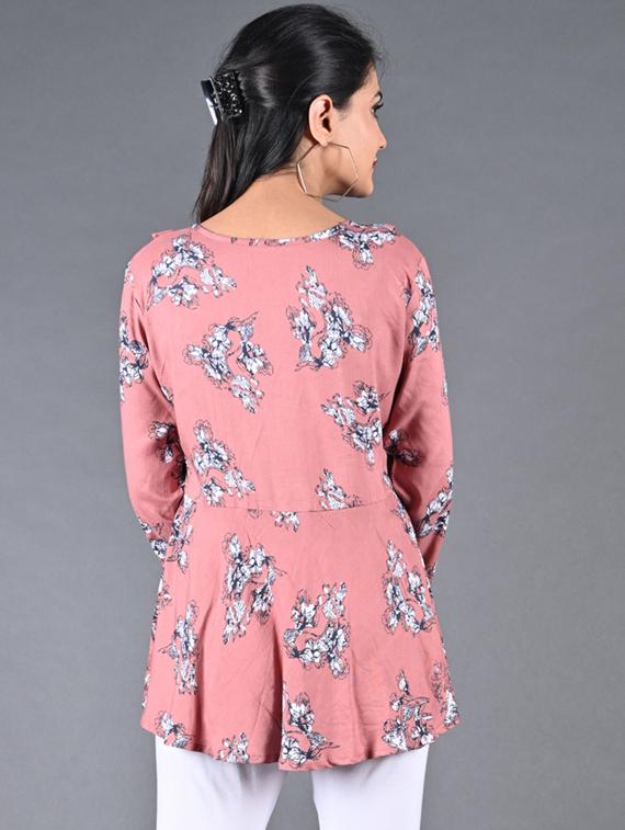 frill detail floral top - 17170186 - Zoom Image - 3