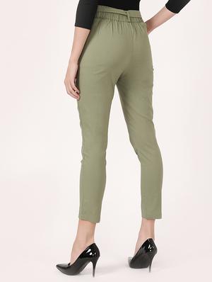 drawstring waist flat front trouser - 17170556 - Standard Image - 3