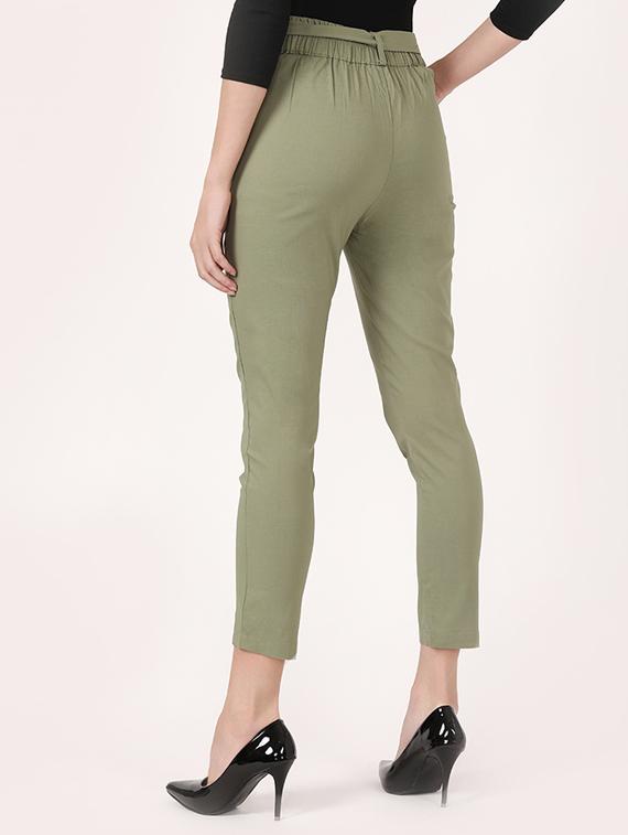 drawstring waist flat front trouser - 17170556 - Zoom Image - 3