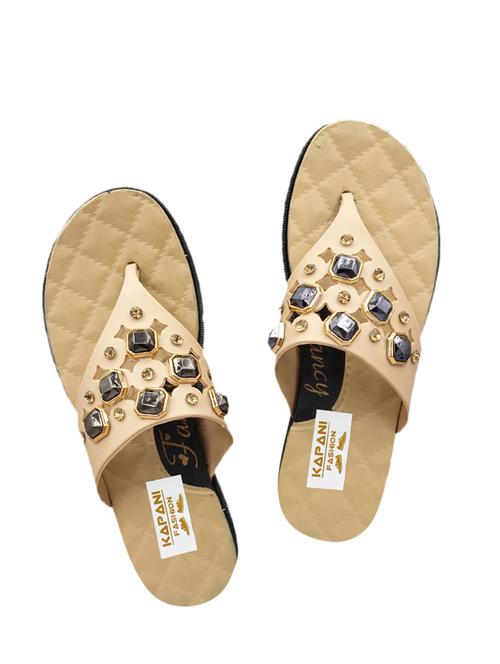 yellow toe separator slippers - 17170862 - Standard Image - 1