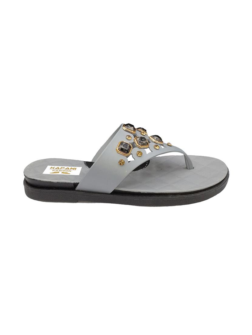 grey toe separator slippers - 17170863 - Zoom Image - 3