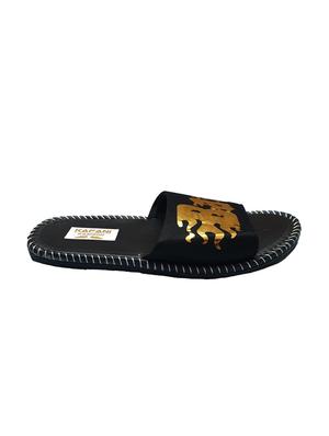 gold slip on flip flops - 17170872 - Standard Image - 3