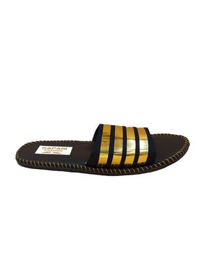 gold slip on flip flops - 17170881 - Standard Image - 3