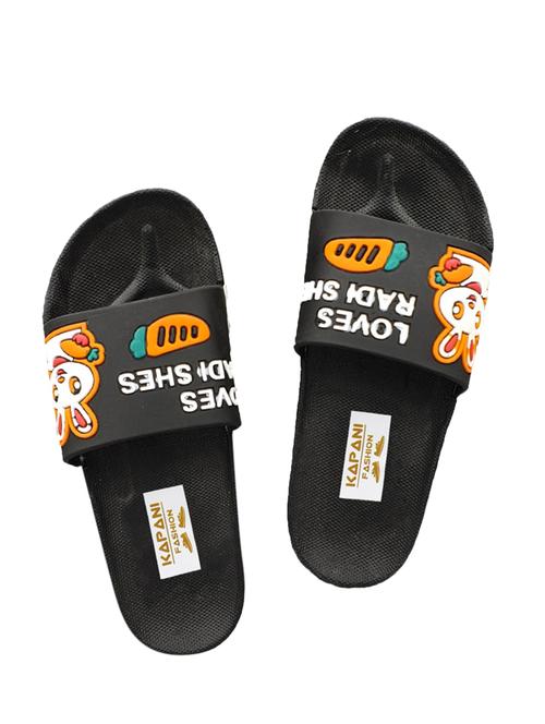 black rubber slippers & flip flop - 17170900 - Standard Image - 1