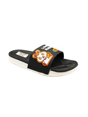black rubber slippers & flip flop - 17170900 - Standard Image - 2