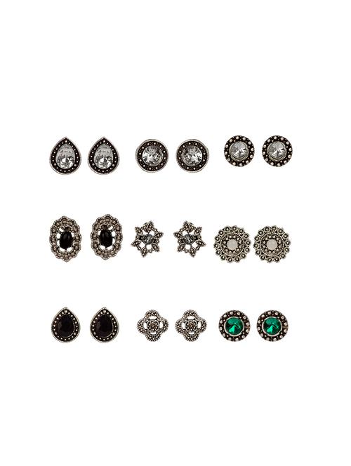 silver polycarbonate earrings jewellery - 17170919 - Standard Image - 1