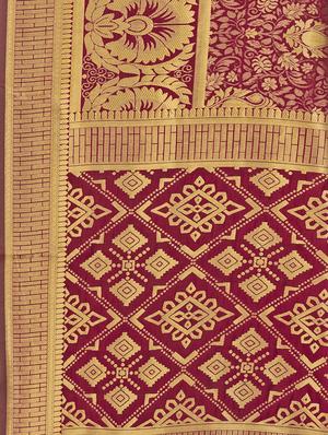 self design woven saree with blouse - 17171029 - Standard Image - 4