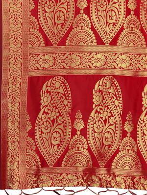 self design half & half saree with blouse - 17171044 - Standard Image - 4