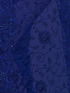 tonal embroidered saree with blouse - 17171099 - Standard Image - 4