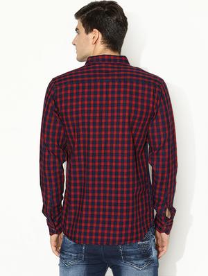 red checkered casual shirt - 17171306 - Standard Image - 3