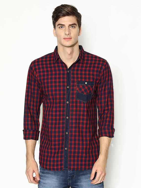 red checkered casual shirt - 17171306 - Zoom Image - 1
