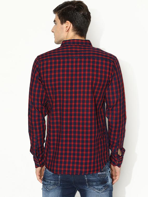 red checkered casual shirt - 17171306 - Zoom Image - 3