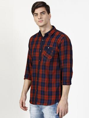 red checkered casual shirt - 17171307 - Standard Image - 2