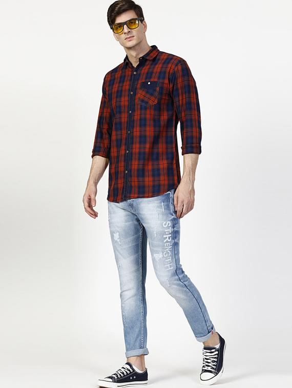red checkered casual shirt - 17171307 - Zoom Image - 4