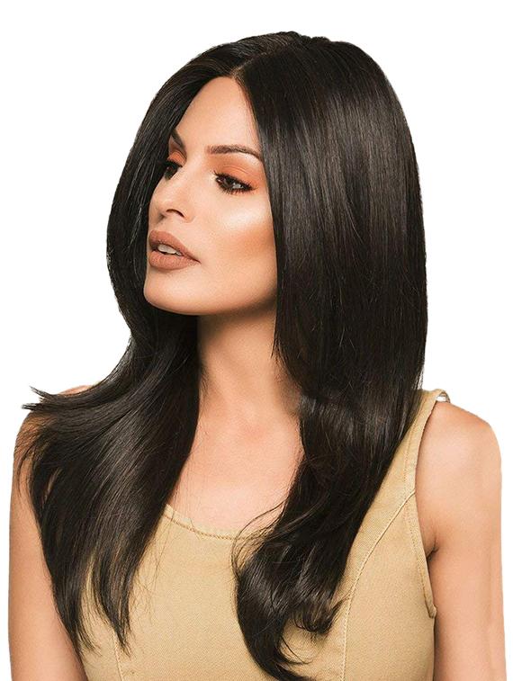 elegant hairs beautiful real synthetic hair wigs middle parting women ladies party cosplay - 17171578 - Zoom Image - 1