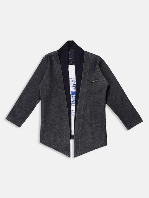 blue cotton shrug with free mask - 17171819 - Standard Image - 1