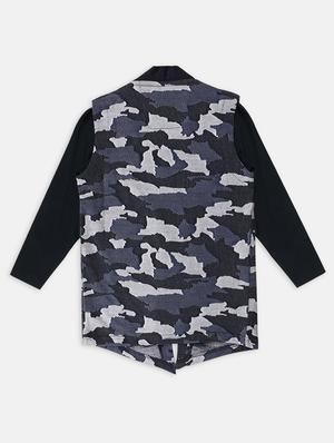 blue cotton shrug with free mask - 17171822 - Standard Image - 2