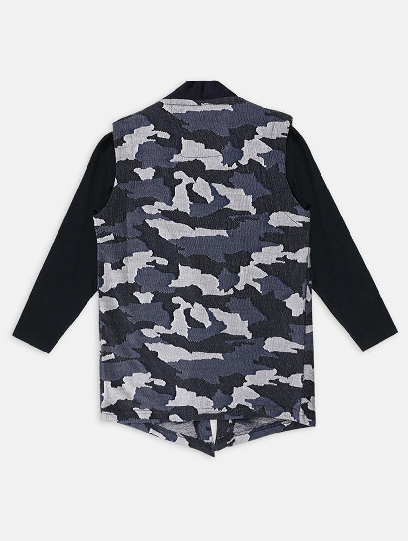 blue cotton shrug with free mask - 17171822 - Zoom Image - 2