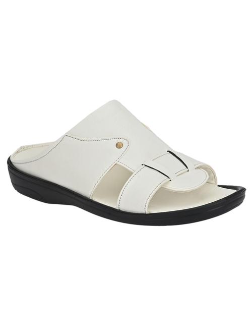 white slip on sandals - 17171971 - Standard Image - 1
