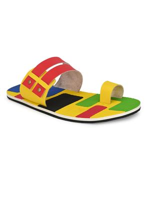 multi colored toe separator slippers - 17172008 - Standard Image - 2