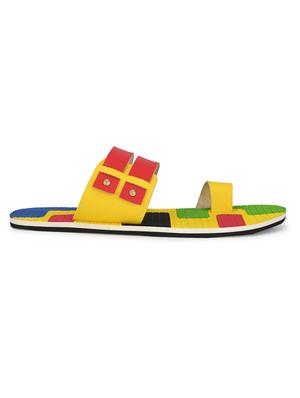 multi colored toe separator slippers - 17172008 - Standard Image - 3
