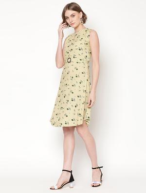 tie back ditsy floral dress - 17172840 - Standard Image - 3