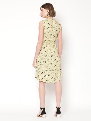 tie back ditsy floral dress - 17172840 - Standard Image - 4