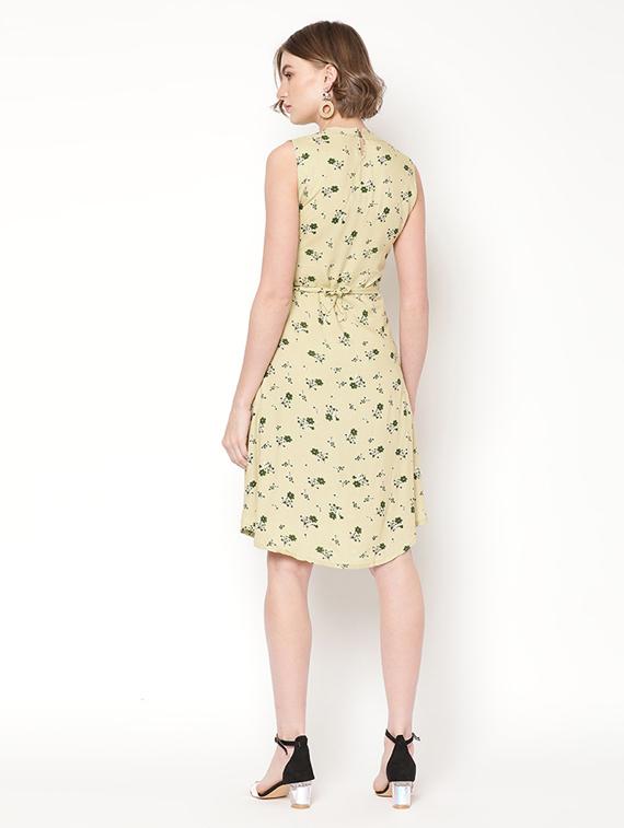 tie back ditsy floral dress - 17172840 - Zoom Image - 4