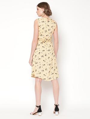 tie back ditsy floral dress - 17172842 - Standard Image - 3