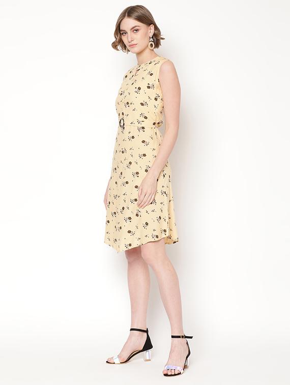 tie back ditsy floral dress - 17172842 - Zoom Image - 2