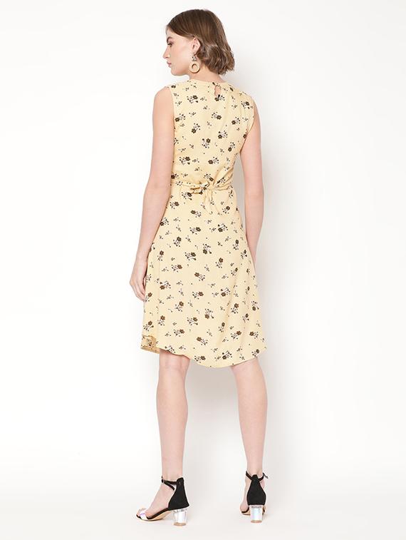 tie back ditsy floral dress - 17172842 - Zoom Image - 3