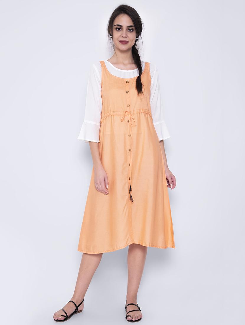 drawstring waist a-line dress - 17173067 - Zoom Image - 1